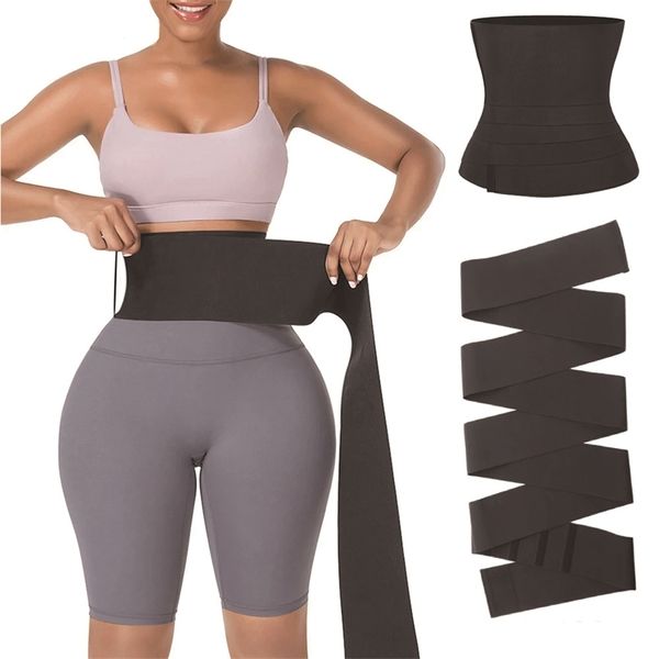 Women Bandage Wrap Shaist Trainer Shapewear Slimmen Slimming Burra Bandos de resistência ao cinto Bandos de fivela Tomme Control Corpo Forma do corpo 220513