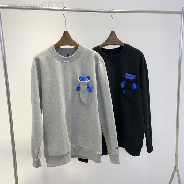 

women's hoodies & sweatshirts designer ader long sleeve spring and autumn pocket bear round neck loose casual men's women's f, Black