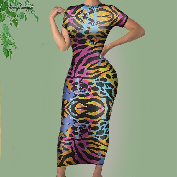 

noisydesigns women dress vintage 4xl stripe ladies long party vestido casual maxi dresses leopard drop 220627, Black;gray