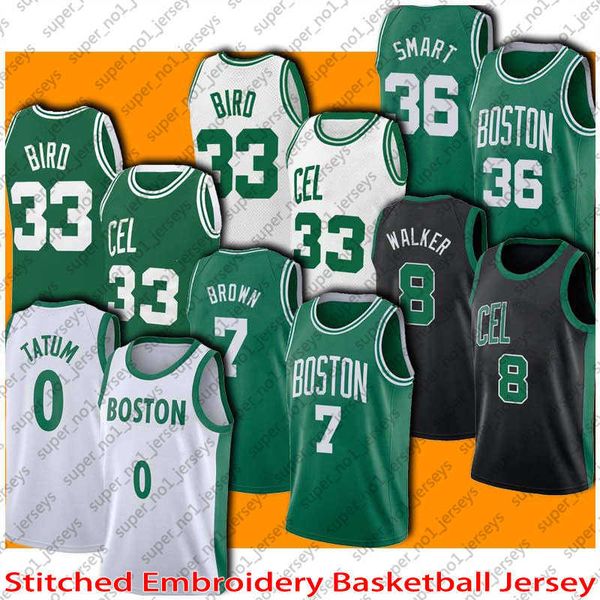 

2022 jayson 0 tatum retro mesh larry 33 bird 2022 bostons celtices city jersey basketball marcus 36 smart jaylen 7 brown 75th anniversary je, Black
