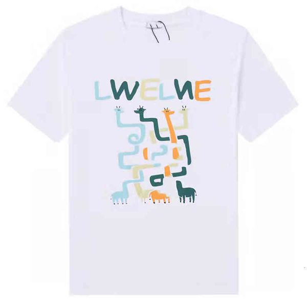 

women's t-shirt summer cartoon short sleeve t-shirt for men and women, White
