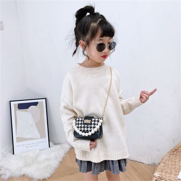 

children's new baby pearl hand foreign girl messenger chain accessories change single 80% off purse sales, Red;black