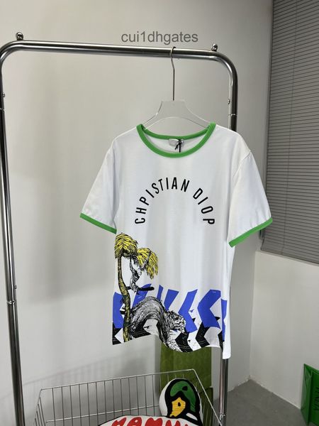 

2022 designer di or t shirt and tees dress shenzhen nanyou high end women's wear 2022 summer versatile art tig, White
