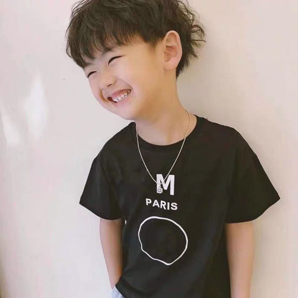 

2022 children t-shirts child clother summer t-shirt short sleeve shirt childrens baby girls boys with letter pattern kids clothes tees 90-16, Blue