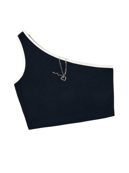 

asymmetrical neck contrast binding m3ne#, White