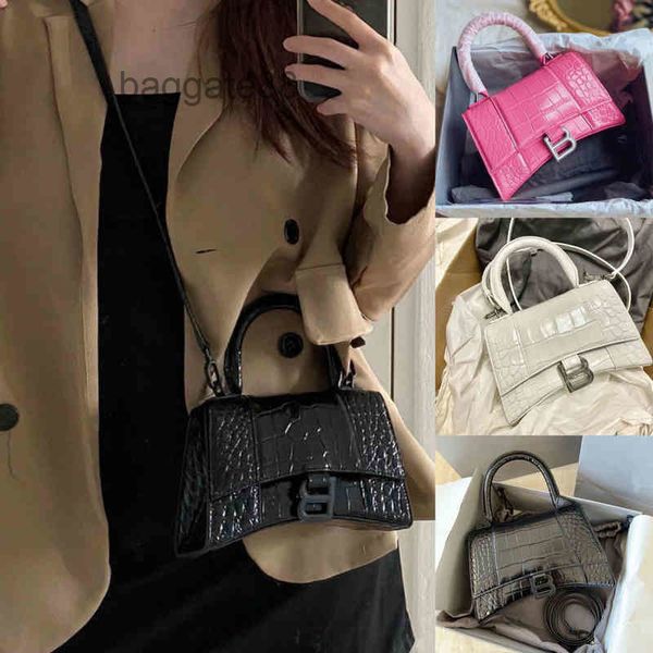 

bags designer balencaigass women handbags bags bags hourglass crocodile b net red fashion versatile single shoulder messenger women's p
