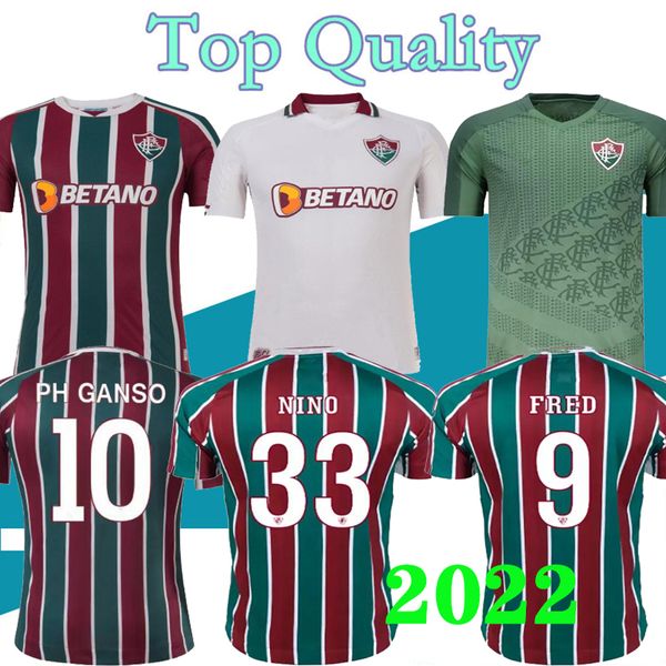 

2022 fluminense mens soccer jerseys fred g. cano felipe melo ph ganso luiz henrique andre nonato home away 3rd football shirt, Black;yellow