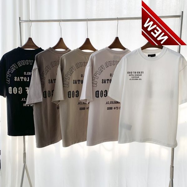 

50% off discount 2022 summer new fog s multi line lettered printed round neck women's half casual loose short sleeve t-shirt factory di, White;black