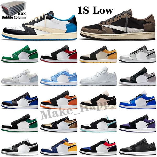 

low 1 1s basketball shoes og black toe court purple sp travis scotts men women sneakers eur 36-46 with box