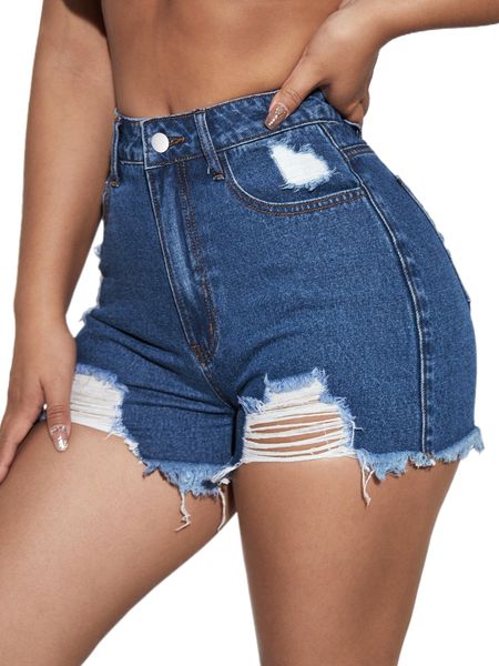 

sxy ripped raw hem denim shorts h0qm#, White;black
