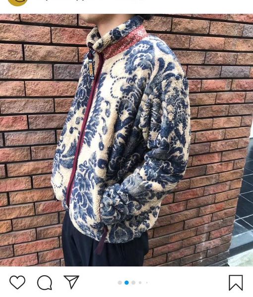 

wine 19aw japanese kapital warm autumn winter fleece retro casual zipper warm jacket tang caoshao jacket, Black;brown