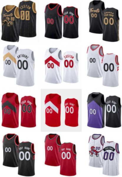 

75th custom mens youth toronto''raptors''1 goran dragic 22 malachi flynn 11 justin champagnie 45 dalano banton basketbal, Black;red
