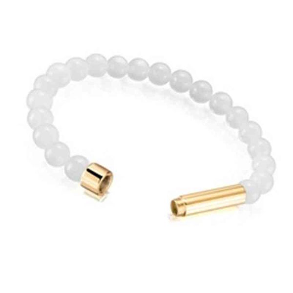

adjustable yoga natural volcanic lava rosary secret gift elasticity hidden msage tube bead bracelet bracelet, Golden;silver
