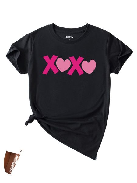 

heart and letter graphic tee q4gd#, White