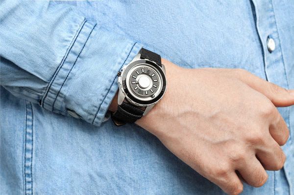 Magnetische Kugel Handgelenk Quarzuhr Männer Wasserdicht Casual Uhren Nylon Strap Herren uhr Dropshipping USA Europa