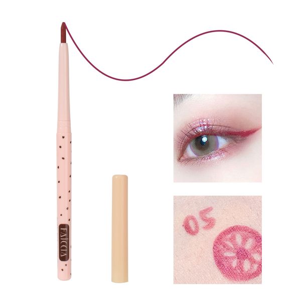 Eyeliner-Gelstift, liegender Seidenraupenstift, Augen-Make-up-Werkzeug S05, Himbeergelee, 1 Stück