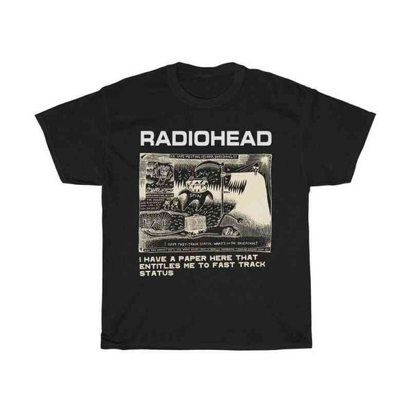 

radiohead shirt men fashion summer cotton t-shirts kids hip hop arctic monkeys tees women rock boy camisetas hombre, White;black