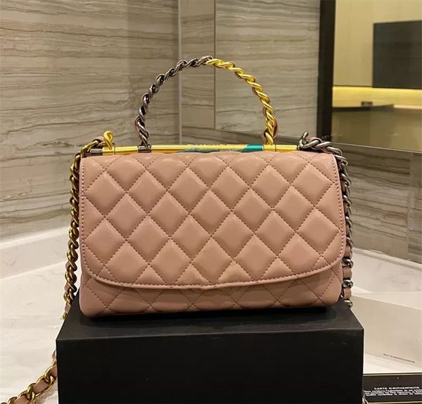 

22ss spring classic luxury designer woman bags 22cm genuine lambs sheepskin clutch matelasse handle tote should package quilted female handb