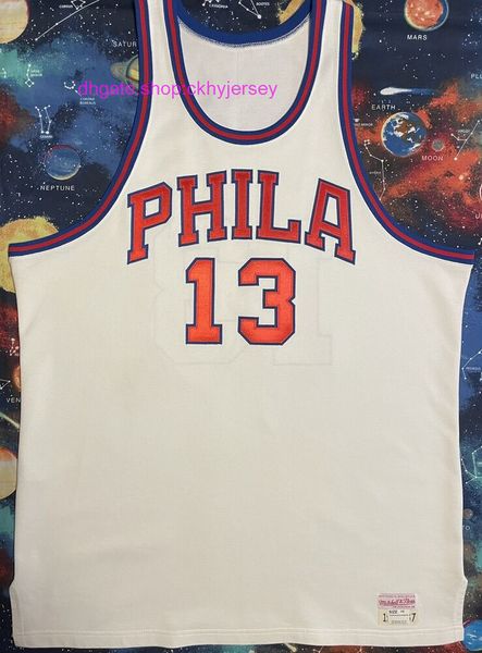 

stitched authentic vintage mitchell & ness phi wilt chamberlain basketball jerseys mens kids throwback jersey, Black