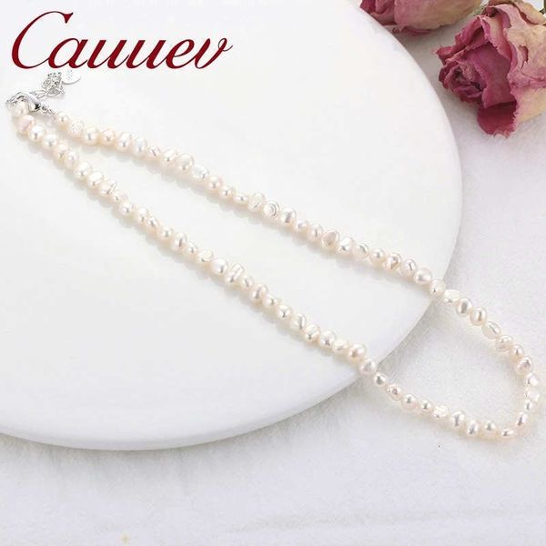 

cauuev natural freshwater pearl choker necklace baroque pearl jewelry for women wedding 925 silver clasp wholesale trend 220722