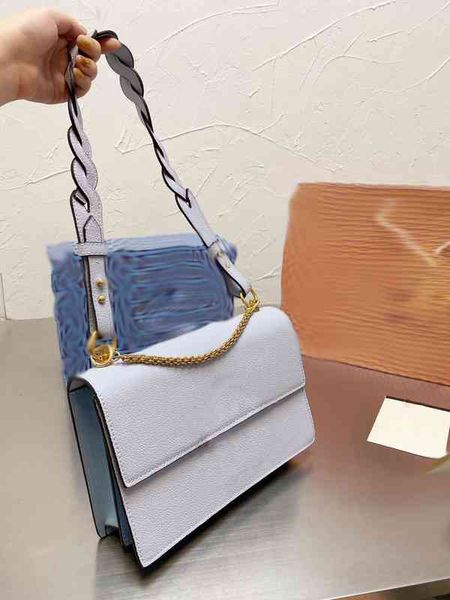 

shoulder bags luxury brand designer fashion simple square bag women's real leather chain crossbody handbags 1220