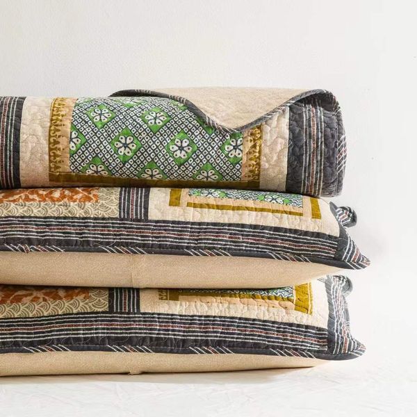 100 Algodão Quilts Quilts Conjuntos de vendas a quente lençóis de algodão espesso 3pcs folha e fronhas