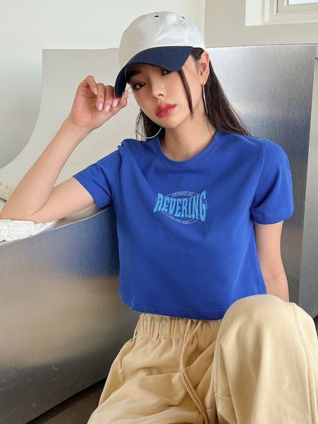 

dazy letter graphic crop tee k2db#, White