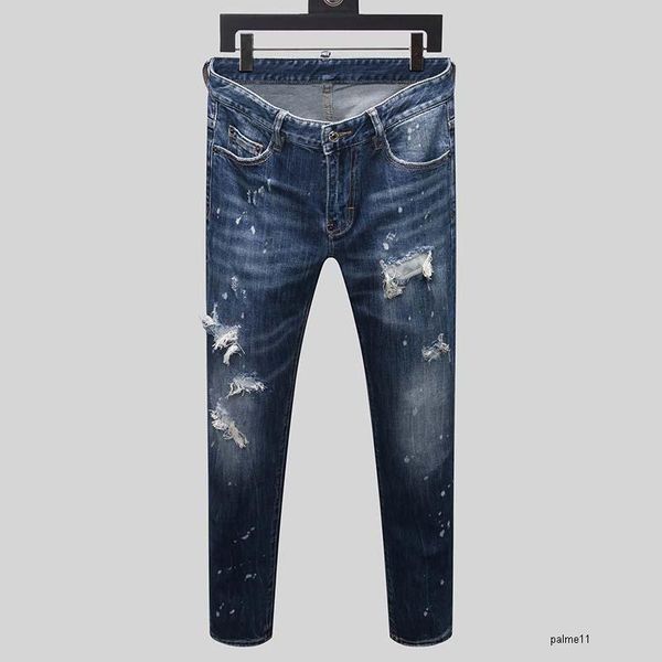 

jean mens designer jeans denim luxury hiphop style skinny ripped pants the version navy old fashion ital dsquare 2 dsquareds dsq2s dsqs egn, Blue