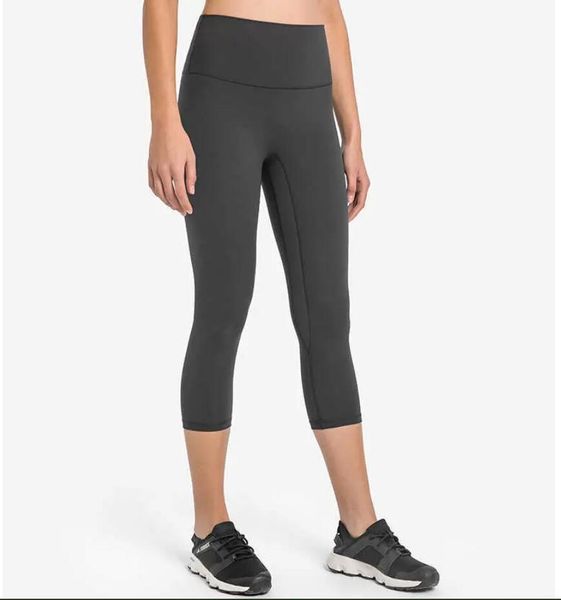 Frühlings- und Sommer-Yoga-Outfits, No Embarrassment Line, Naked Sense, Yoga-Leggings, Caprihose, hohe Taille, Hüftheben, schmale Übung, Fitnesshose, Laufsport