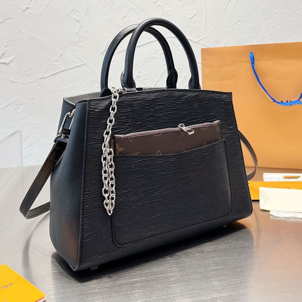 

totes shopping bag women handbag purse crossbody shoulder bags marelle genuine leather fashion letters removable straps