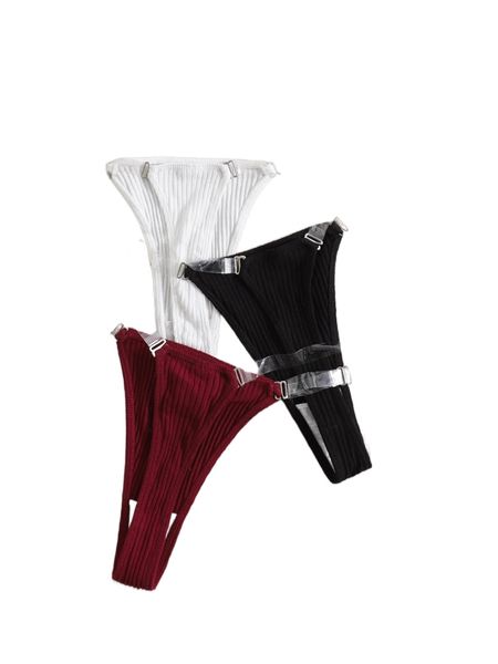 

3pack plain panty b9pl#, Black;red