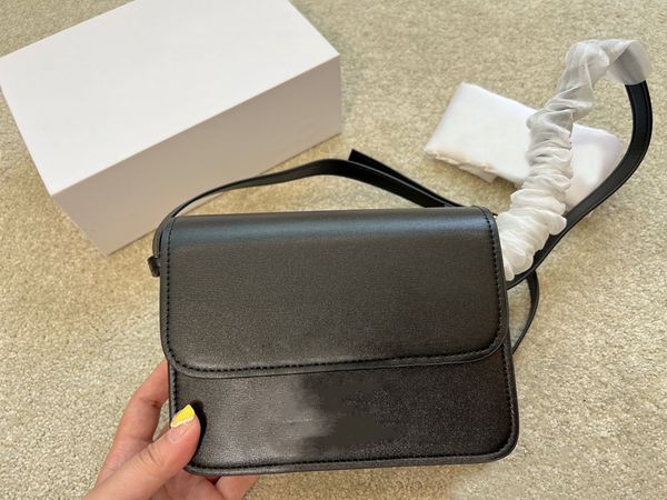 

designer brand new small square bag womens handbag flip leather black fashion shoulder western style leather wholesale handbags