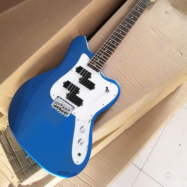 

12 strings blue electric guitar with 4 pickups rosewood fretboard