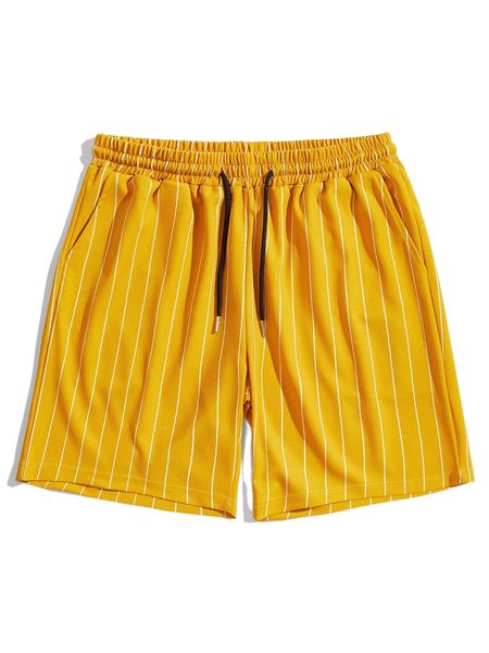 

romwe guys striped drawstring shorts u3jr#, White;black