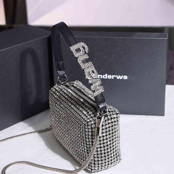 

aw king rhinestone bag 2022 new fashion yalishan single shoulder messenger women's small hand