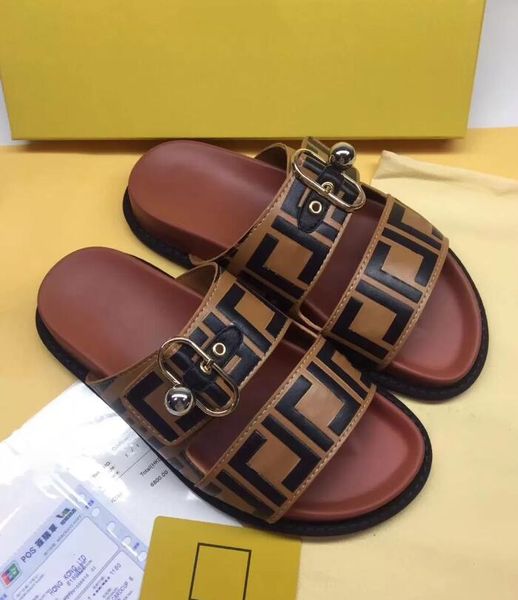 

designer rubber slides sandals blooms brown black white web fashion mens slippers womens shoes beach flip flops with flower box 36-42