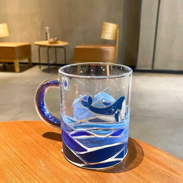 

starbucks cup 2020 whale relief glass drinking water milk lovely coffee cup 355ml
