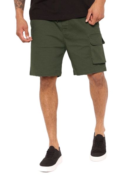 

men flap pocket drawstring waist straight leg shorts e6v1#, White;black