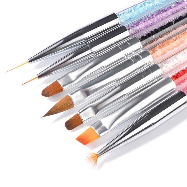 

nail art painting brushes kits for nails liner drawing design uv gel acrylic manicure brush, Yellow