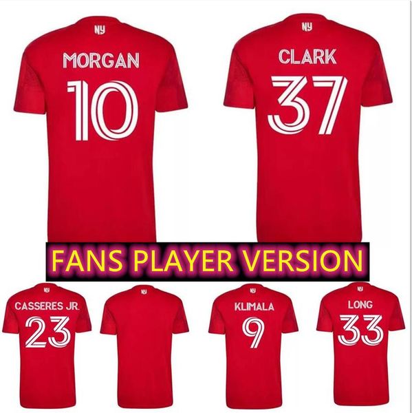 

mls 2022 2023 new york red soccer jerseys home 22 23 amaya klimala long duncan casseres jr. clark royer camiseta de futbol insua football sh, Black;yellow