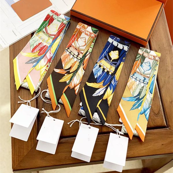 

new luxury designers design womens scarves silk hair scarf 85cm headscarf cravat bag decoration fashion accessories h069, Blue;gray