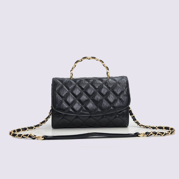 

fashion pu leather soft one shoulder hand cosmetic bag phone replacement ladies chain square bag02