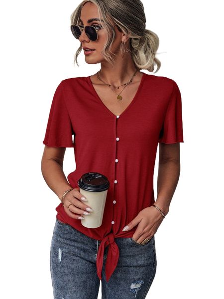 

butterfly sleeve knot hem 30pi#, White
