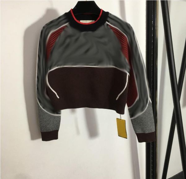 

508 2022 milan runway spring summer brand same style long sleeve greay pullover women's crew neck womens meiyi, White