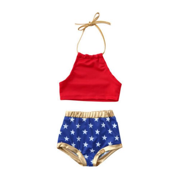 2pcs Summer Kids Mabd Girls Swimsuit дизайн одежды 4 июля малыш бикини для купальников шорты для купания костюма 220530