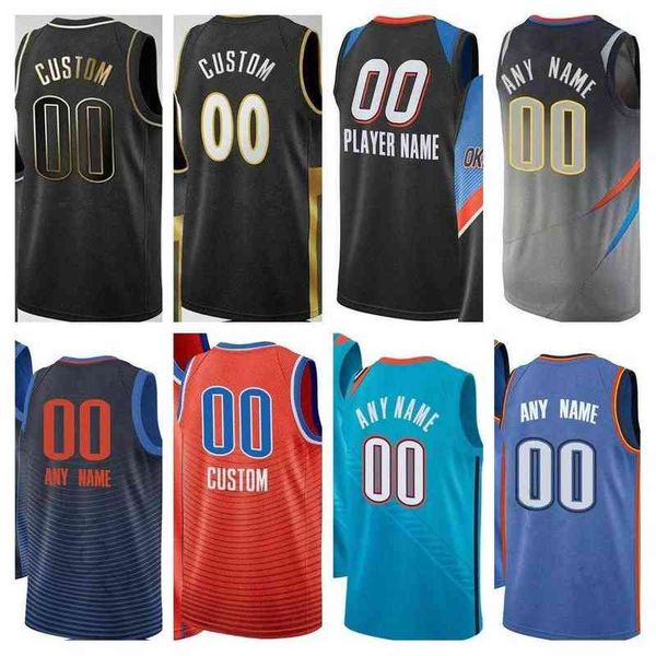 

custom basketball jersey 2021 printed 2 gilgeous-alexander aleksej 17 pokusevski maledon vit krejci 20 21 men jerseys, Black;red