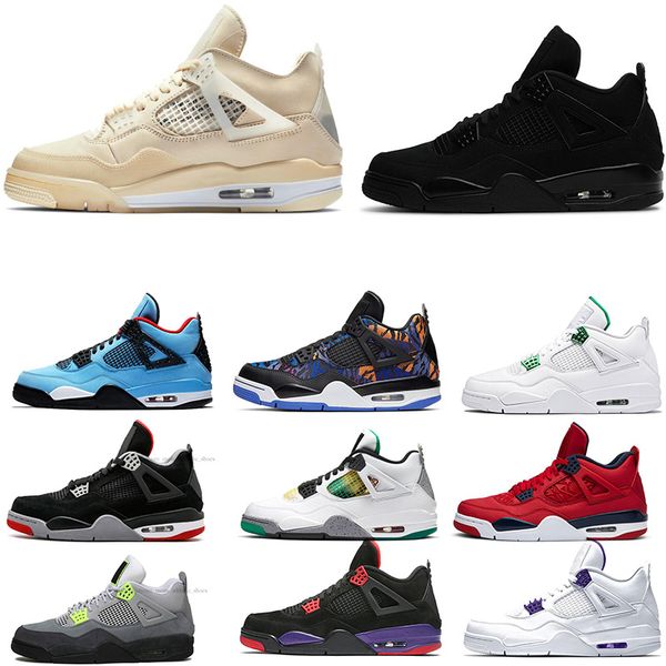 

jumpman 4 basketball shoes black cat 4s university blue sneakers men women trainers sail oreo white cement sneaker outdoor shoe with box