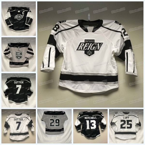 

wmitness ontario reign hockey jersey ahl t.j. tynan martin frk tyler madden vladimir tkachev sean durzi gabriel vilardi samuel fagemo, Black