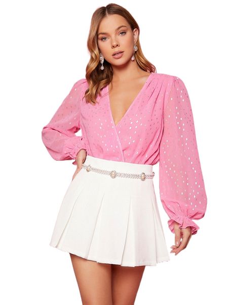 

solid pleated skort s4uh#, White;black