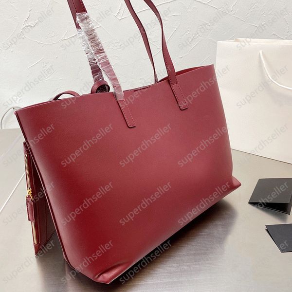 

r red shopping bag tote handbag wallet card holder coin purse shoulder bags bucket packet matte deerskin large capacity artwork